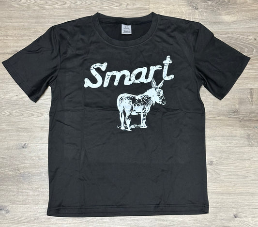 Smart... Donkey - Unisex Super Soft T-Shirt (Black)