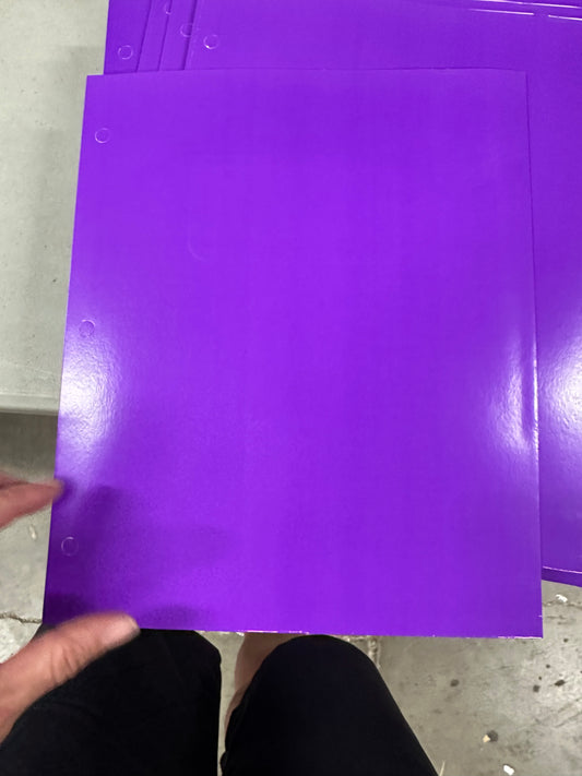 3-Pack Purple Pocket Folder