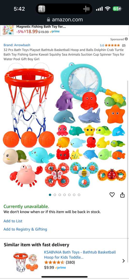 32 Pcs Bath Toys Playset Bathtub Basketball Hoop and Balls Dolphin Crab Turtle Bath Toy Fishing Game Kawaii Squishy Sea Animals Suction Cup Spinner Toys for Water Pool Gift Boy Girl