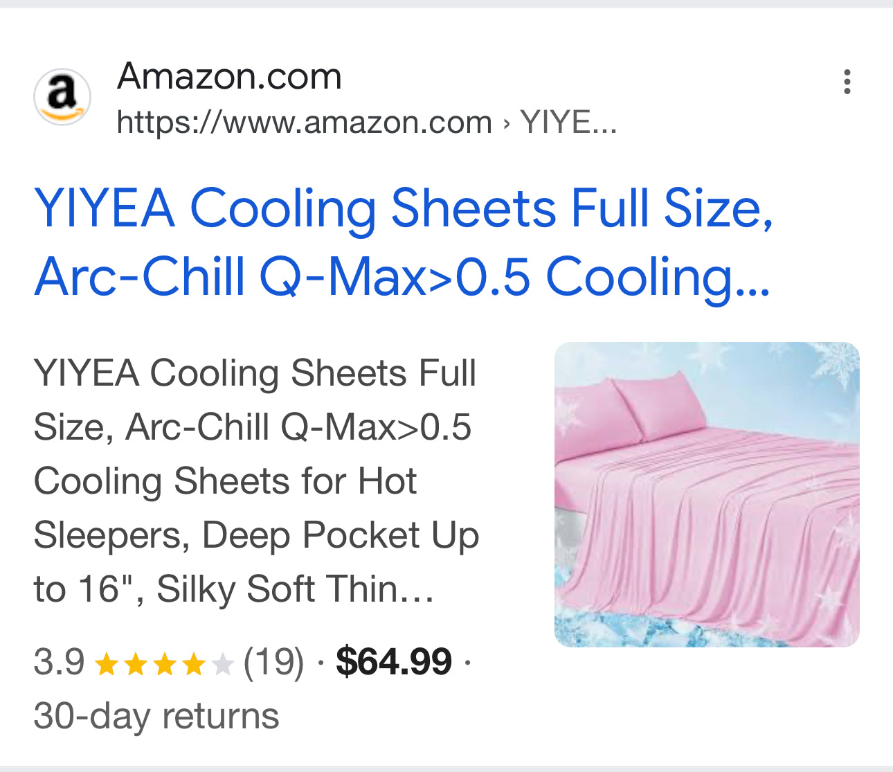 YIYEA Cooling Sheets Full Size, Arc-Chill Q-Max>0.5 Cooling Sheets for Hot Sleepers, Deep Pocket Up to 16", Silky Soft Thin Breathable Summer Bed Sheets, 4PC with 2 Sheets Fasteners (Pink)