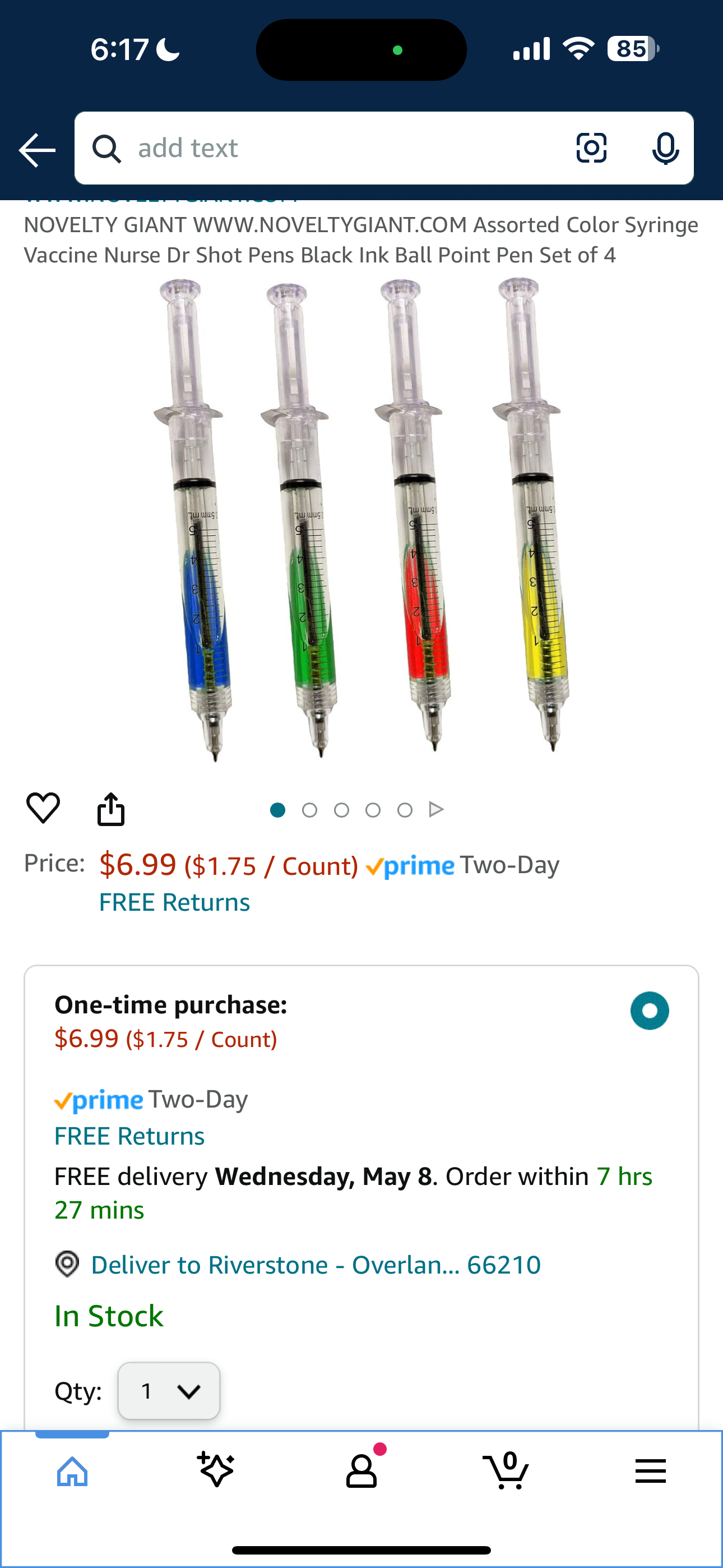 Assorted Color Syringe Vaccine Nurse Dr Shot Pens Black Ink Ball Point Pen Set of 4