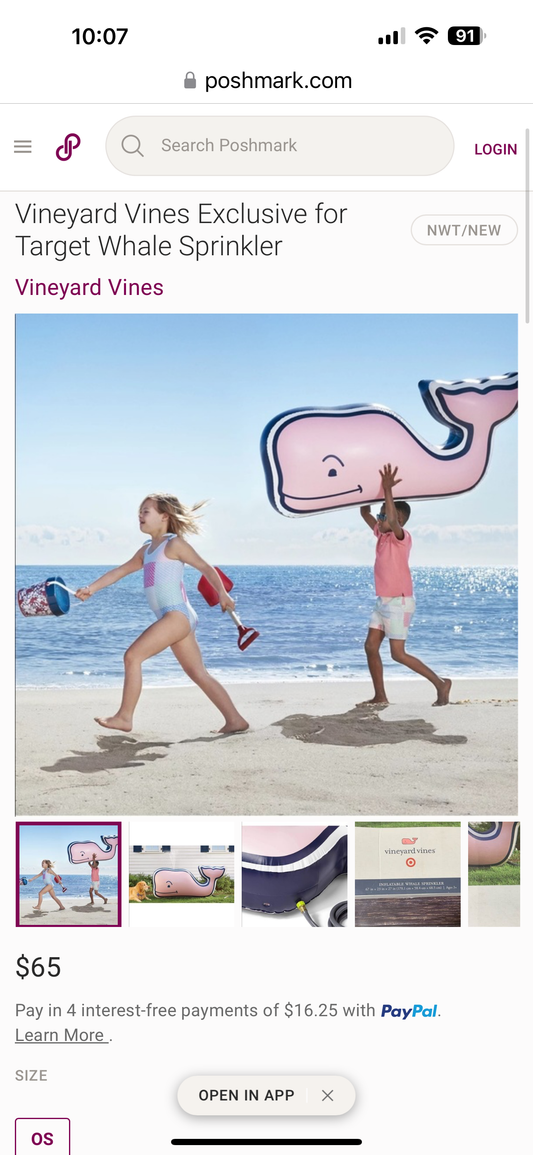 Vineyard Vines Jumbo Whale Sprinkler