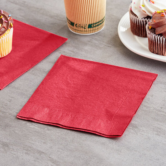 Red Beverage Napkin (50-Pack)