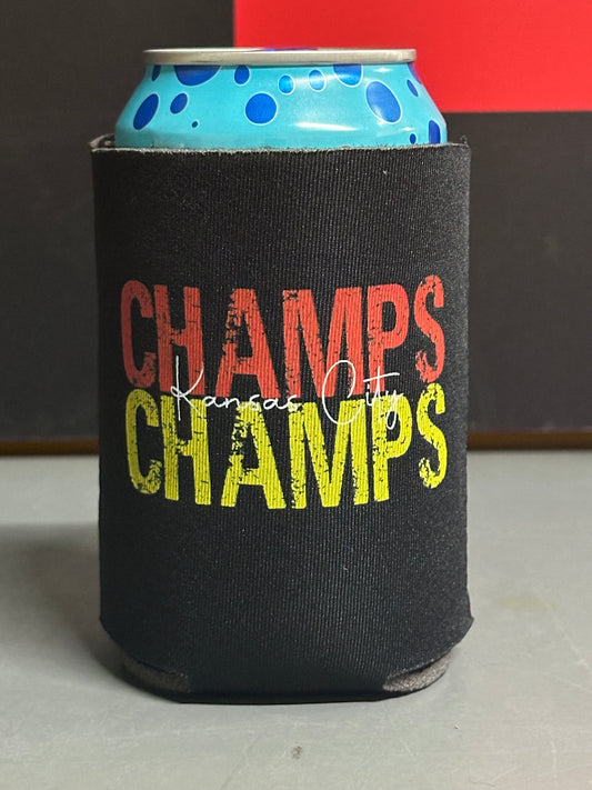 Kansas City Champs - Black Can Cooler Koozie