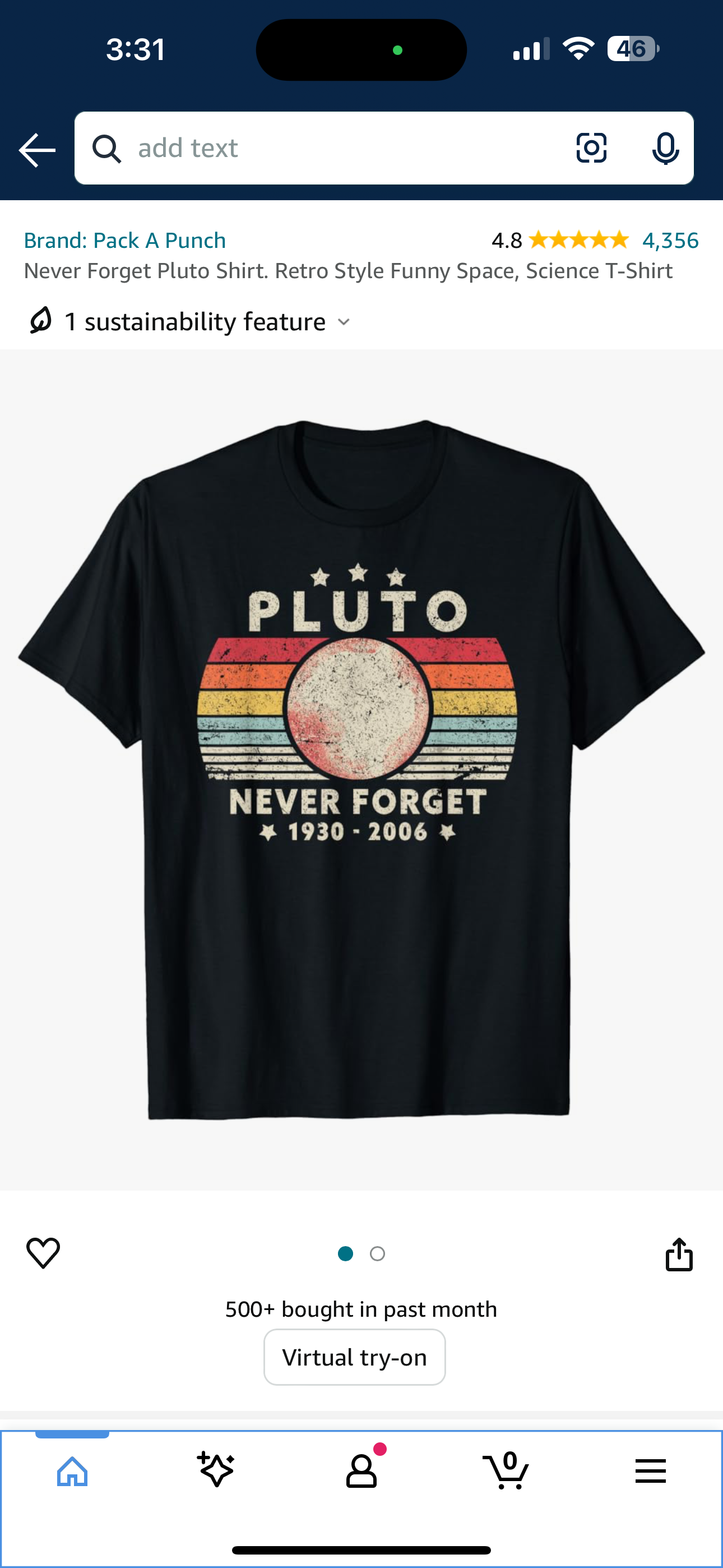 Pluto Never Forget Funny Science - Unisex Super Soft T-Shirt (Black)