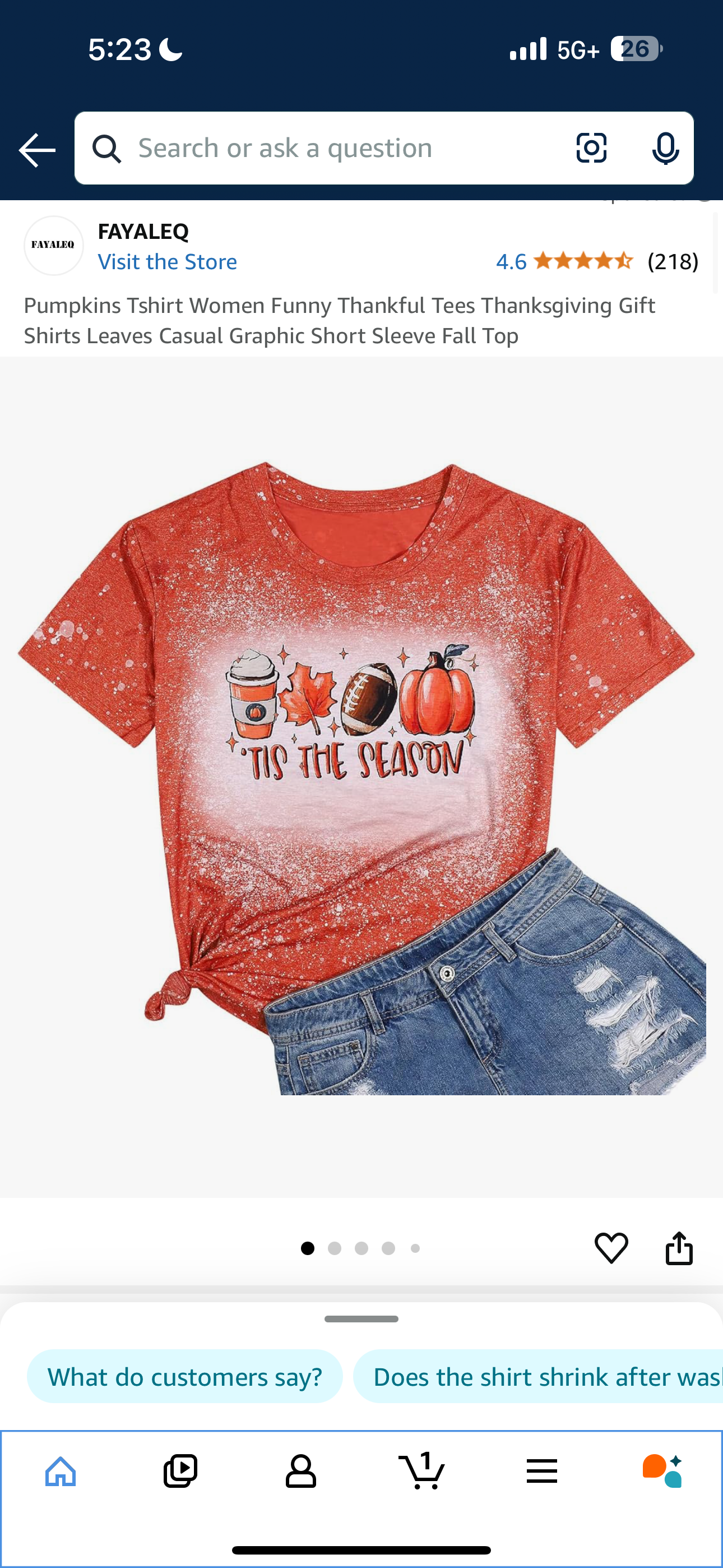 Pumpkins Tshirt Women Funny Thankful Tees Thanksgiving Gift Shirts Leaves Casual Graphic Short Sleeve Fall Top -2XL