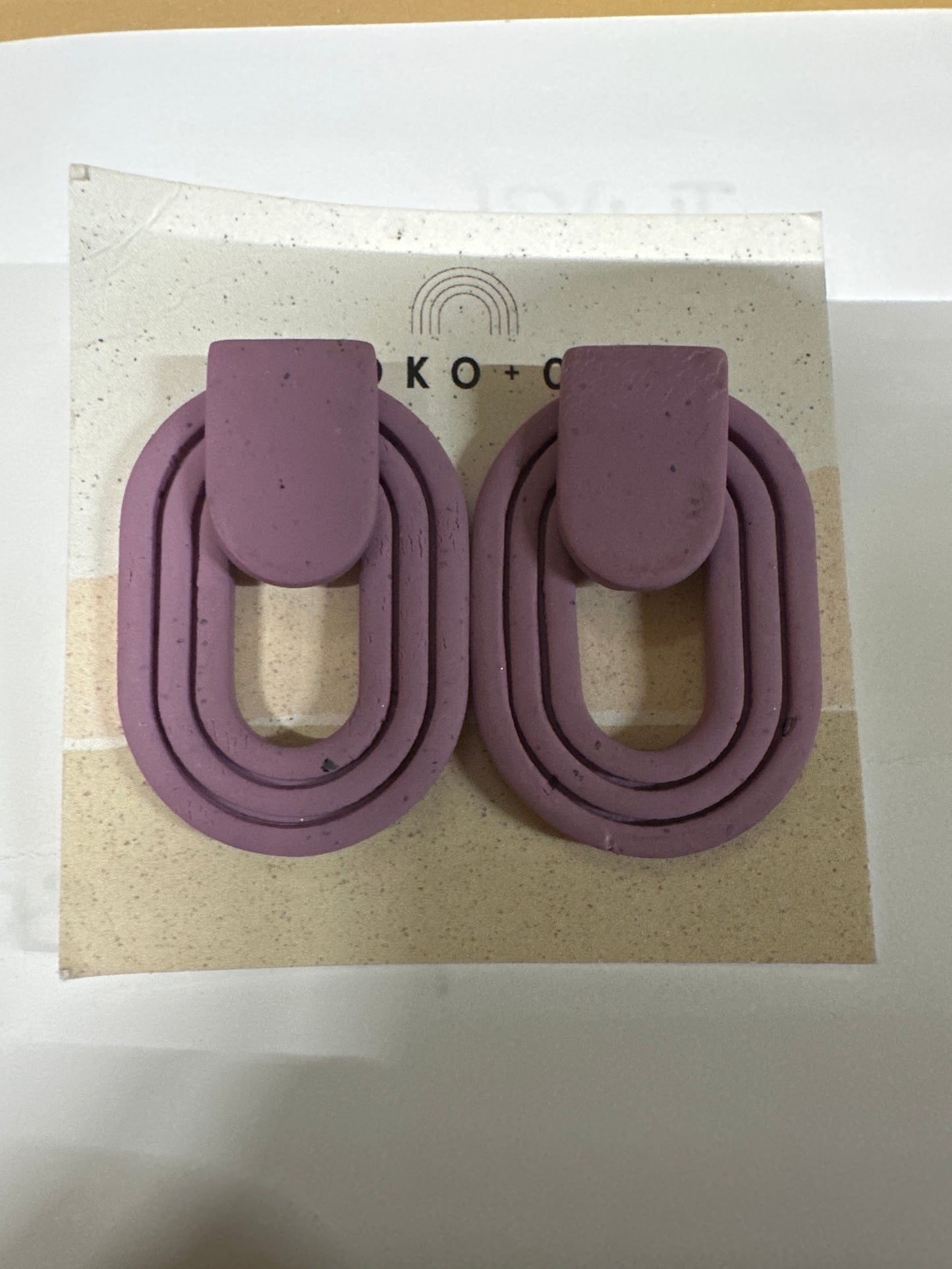 Lavender Art Deco Earrings