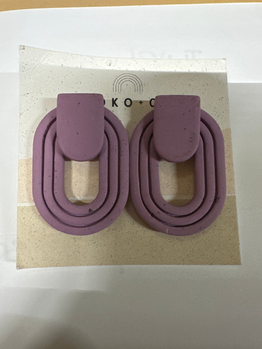 Lavender Art Deco Earrings