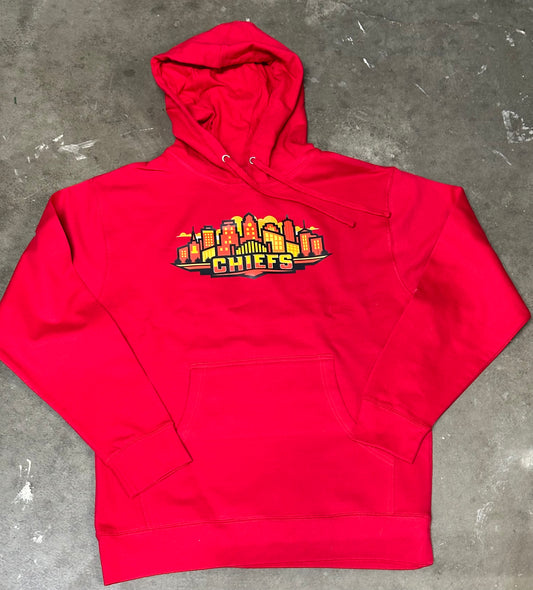 Chiefs Skyline - Kansas City Hooded Sweatshirt (Red)