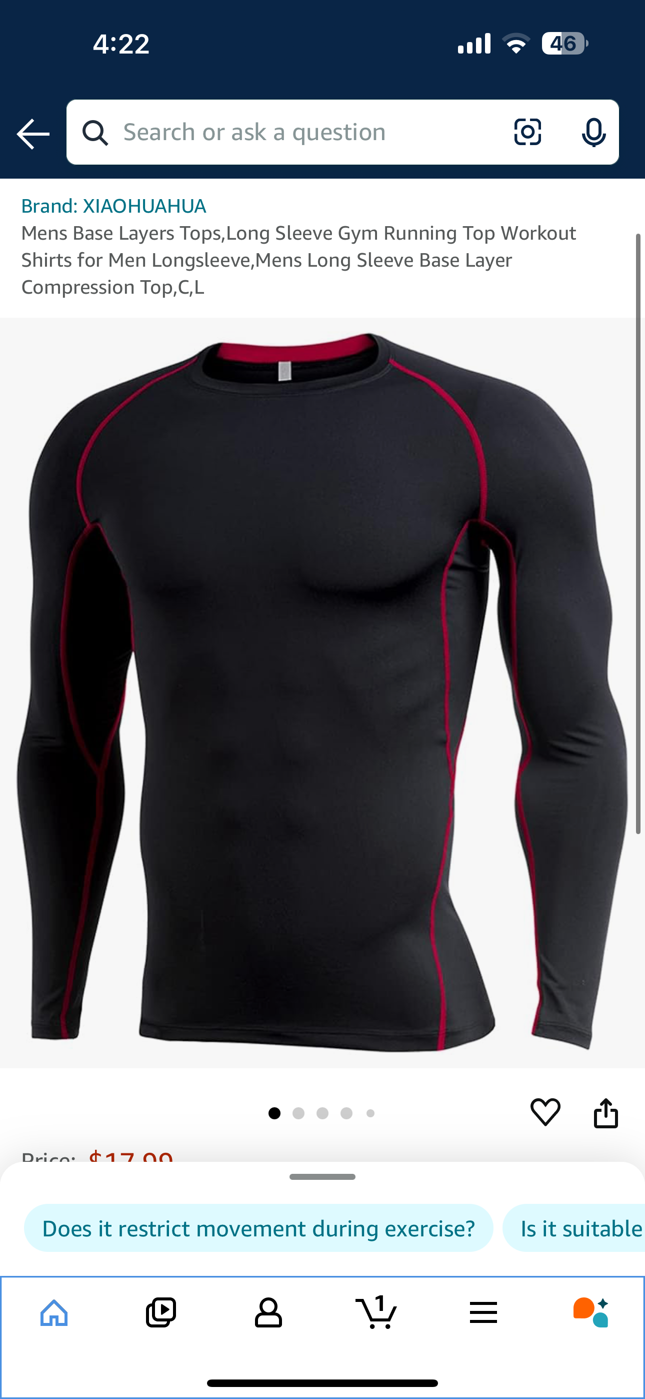 Men's Base Layer Moisture Wicking Shirt