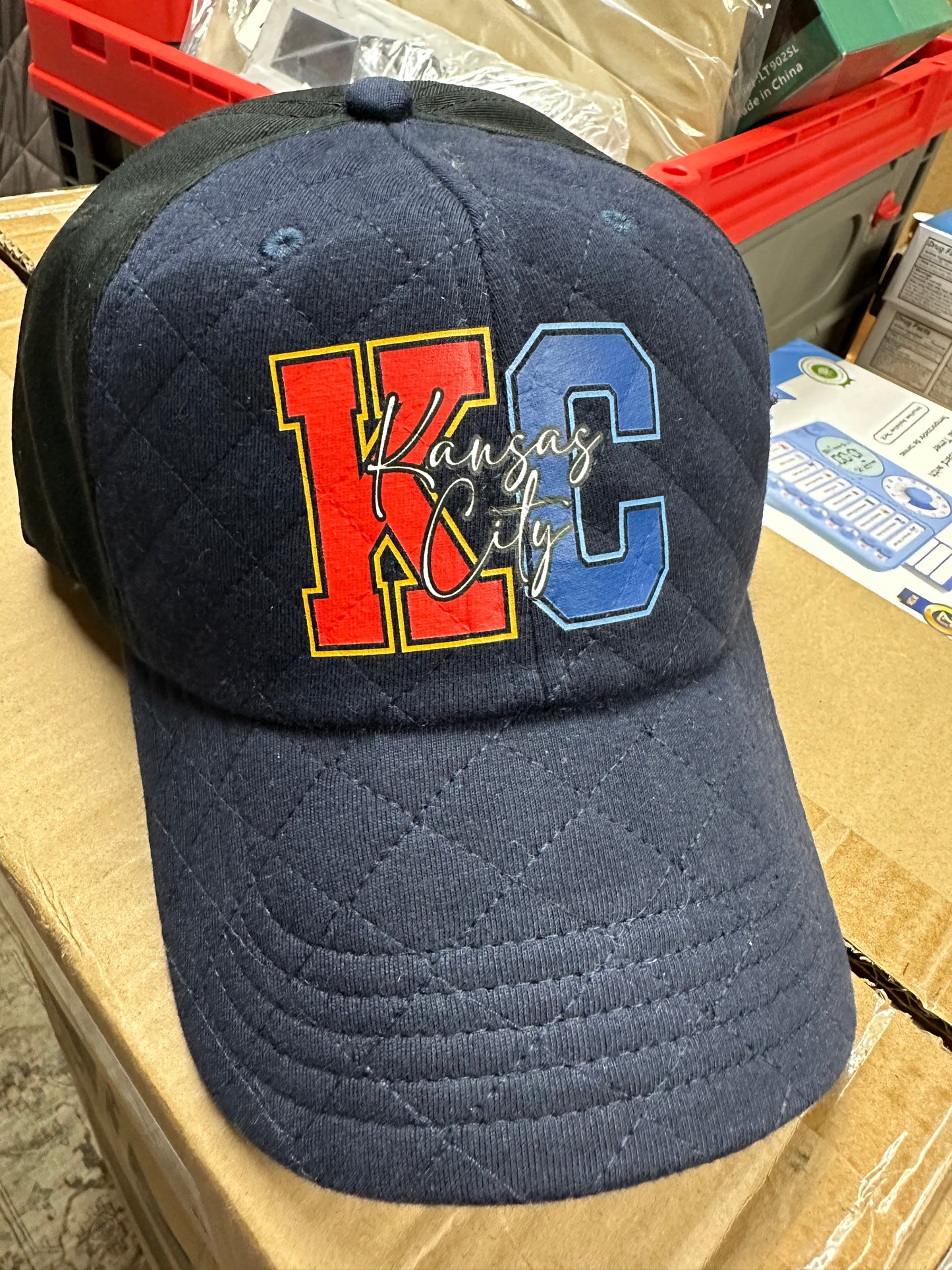 Kansas City Football & Baseball Cap (Quilted Navy)