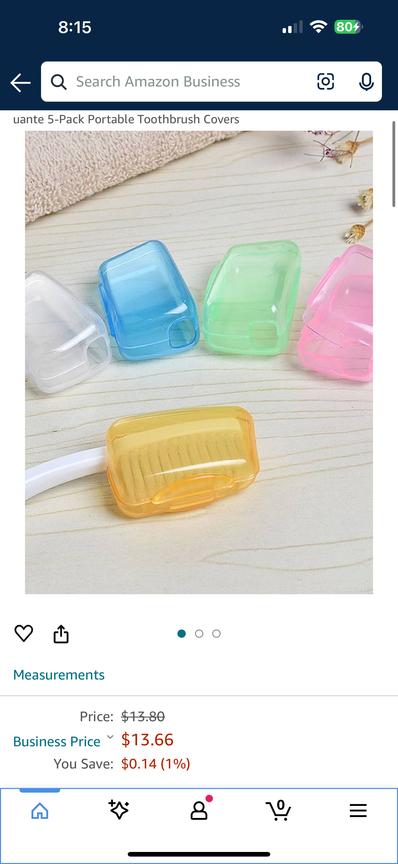 5-Pack Portable Toothbrush Covers