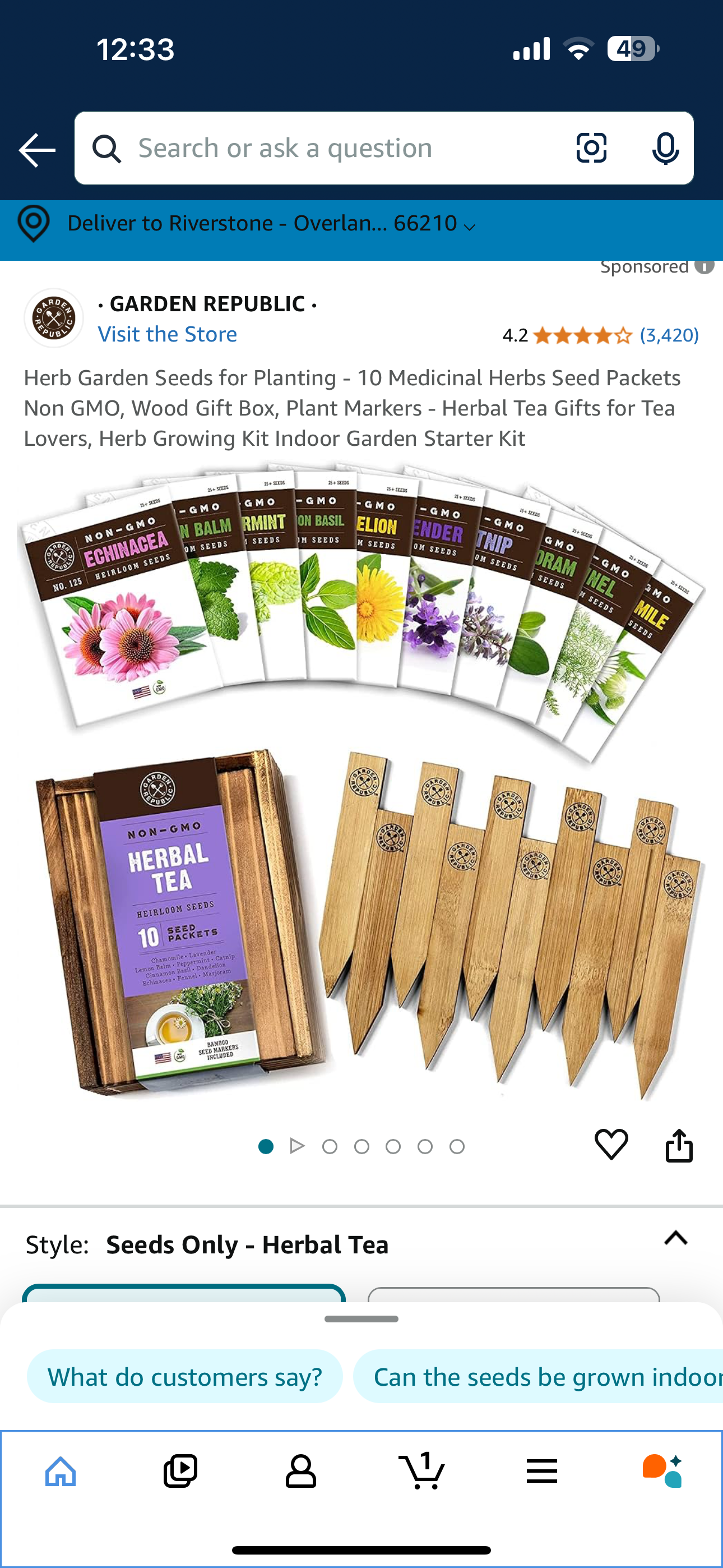 Herb Garden Seeds for Planting - 10 Medicinal Herbs Seed Packets Non GMO, Wood Gift Box, Plant Markers - Herbal Tea Gifts for Tea Lovers, Herb Growing Kit Indoor Garden Starter Kit