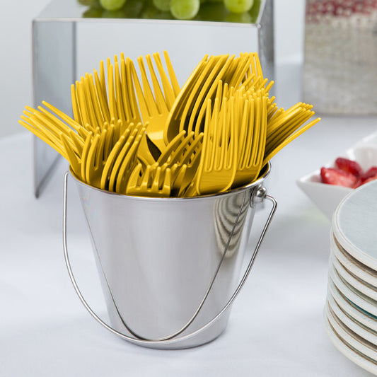 Gold Plastic Forks (50-Pack)