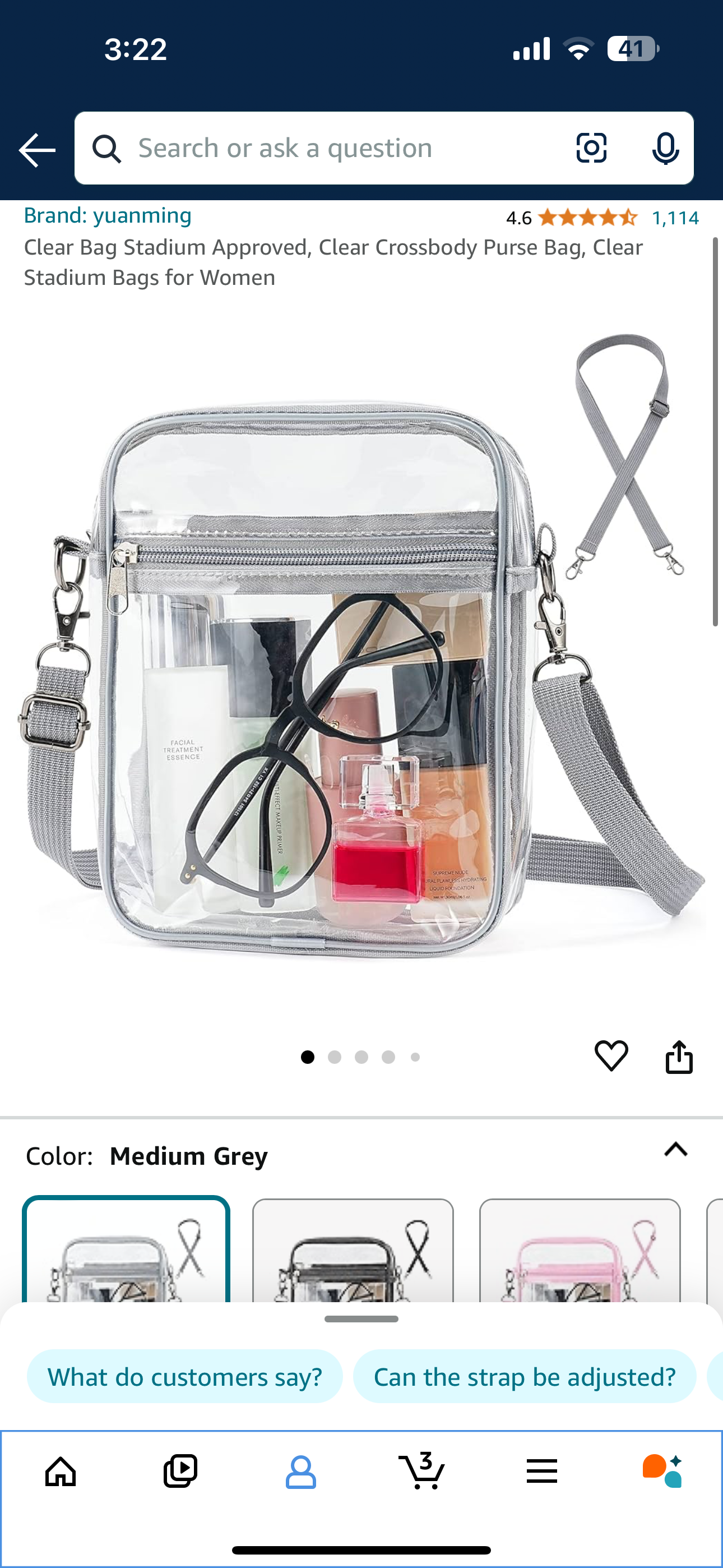 Clear Bag Stadium Approved, Clear Crossbody Purse Bag, Clear Stadium Bags for Women