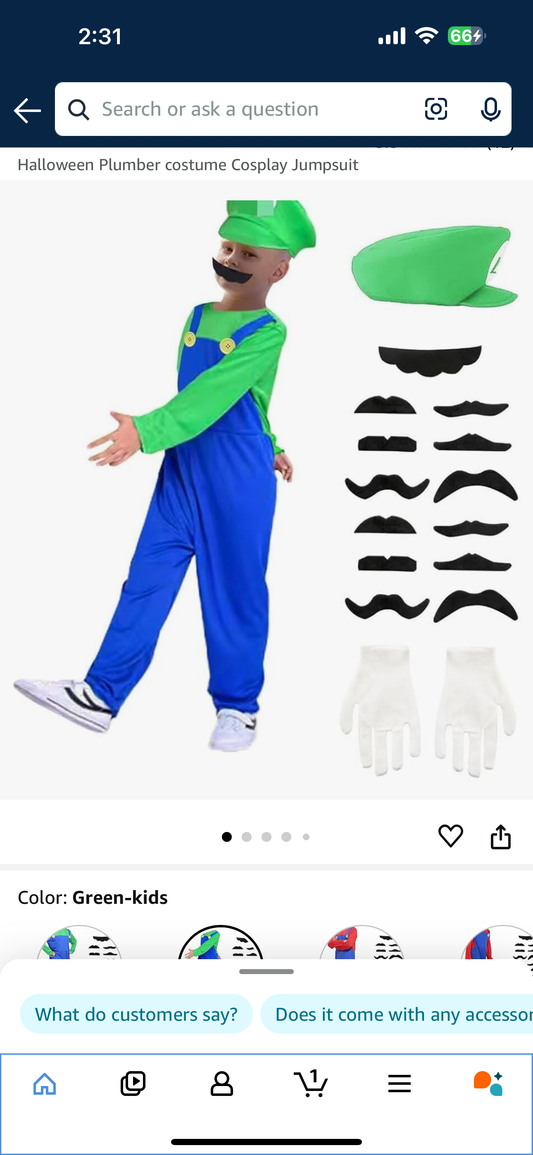 Plumber costume Cosplay Jumpsuit (XS)