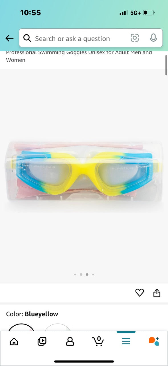 Gloxolg Swimming Goggles (Blue/Yellow)