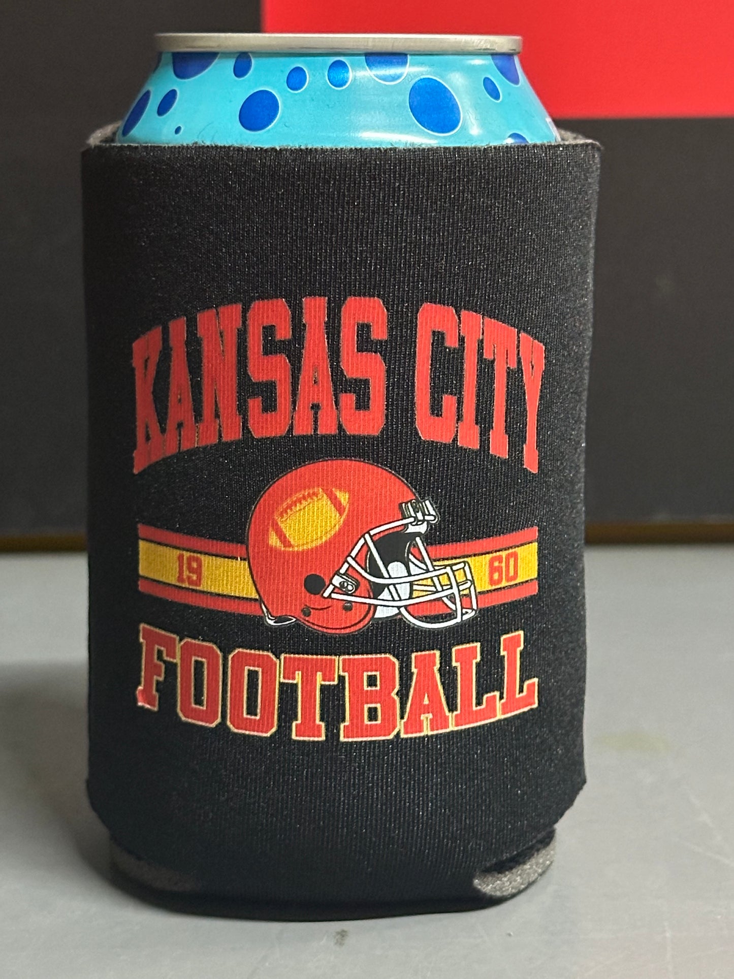 Kansas City Football - Black Can Cooler Koozie