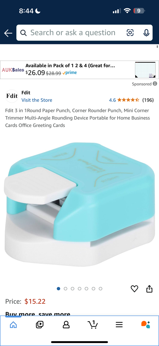 Fdit 3 in 1Round Paper Punch, Corner Rounder Punch, Mini Corner Trimmer Multi-Angle Rounding Device Portable for Home Business Cards Office Greeting Cards