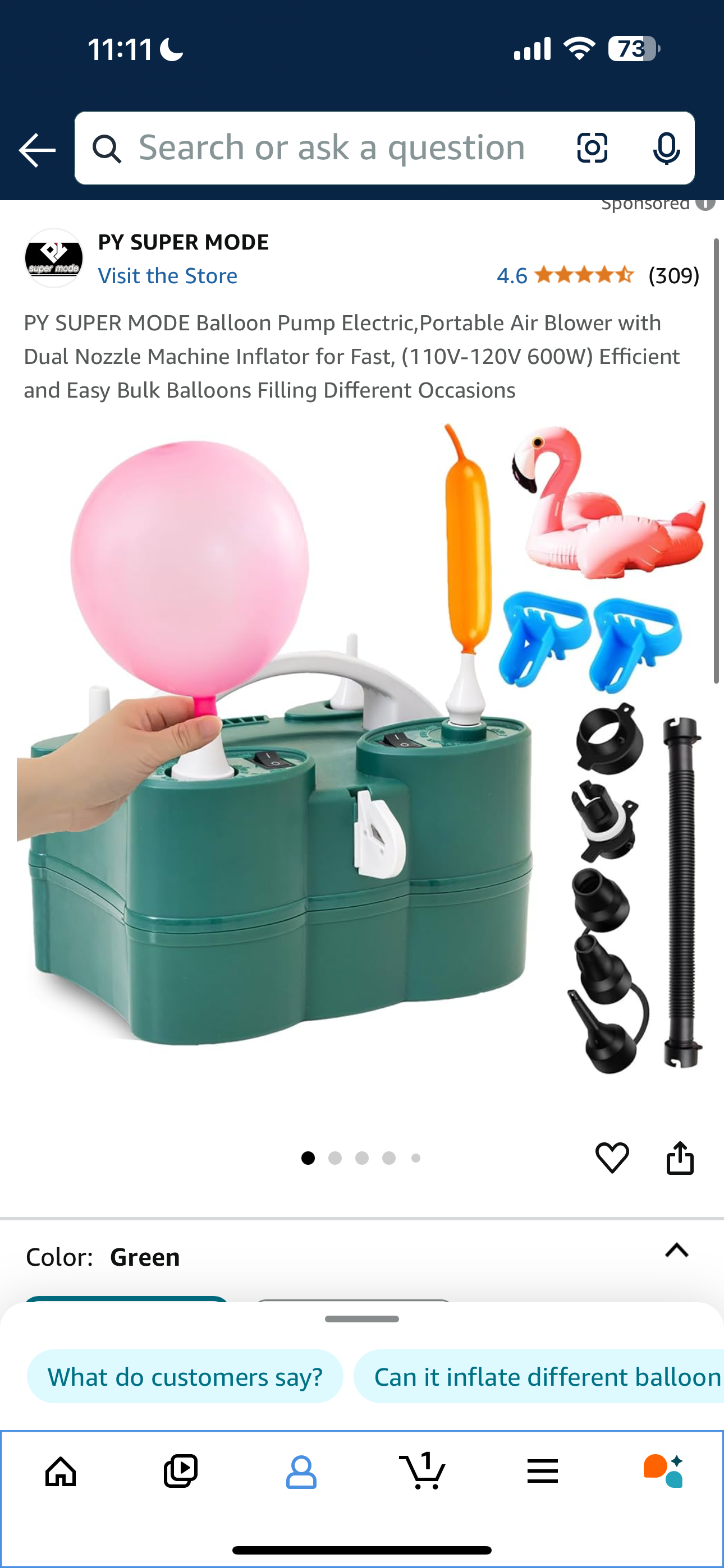 PY SUPER MODE Balloon Pump Electric,Portable Air Blower with Dual Nozzle Machine Inflator for Fast, (110V-120V 600W) Efficient and Easy Bulk Balloons Filling Different Occasions