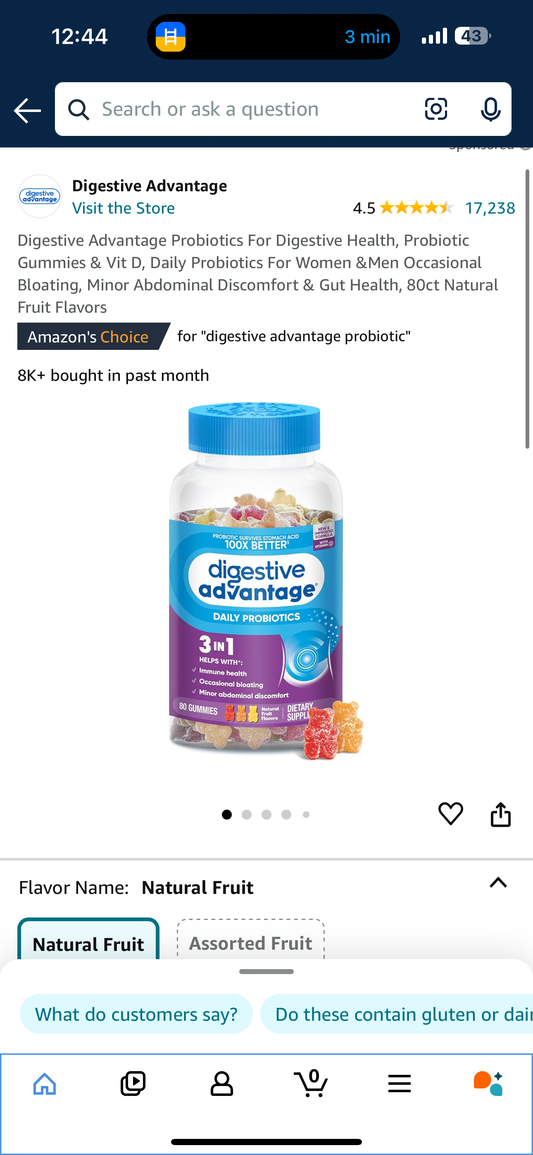 Kids Digestive Advantage Gummies (Expire 1/25)