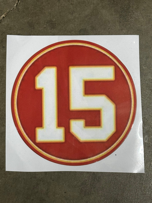 Large “15” Vinyl Sticker