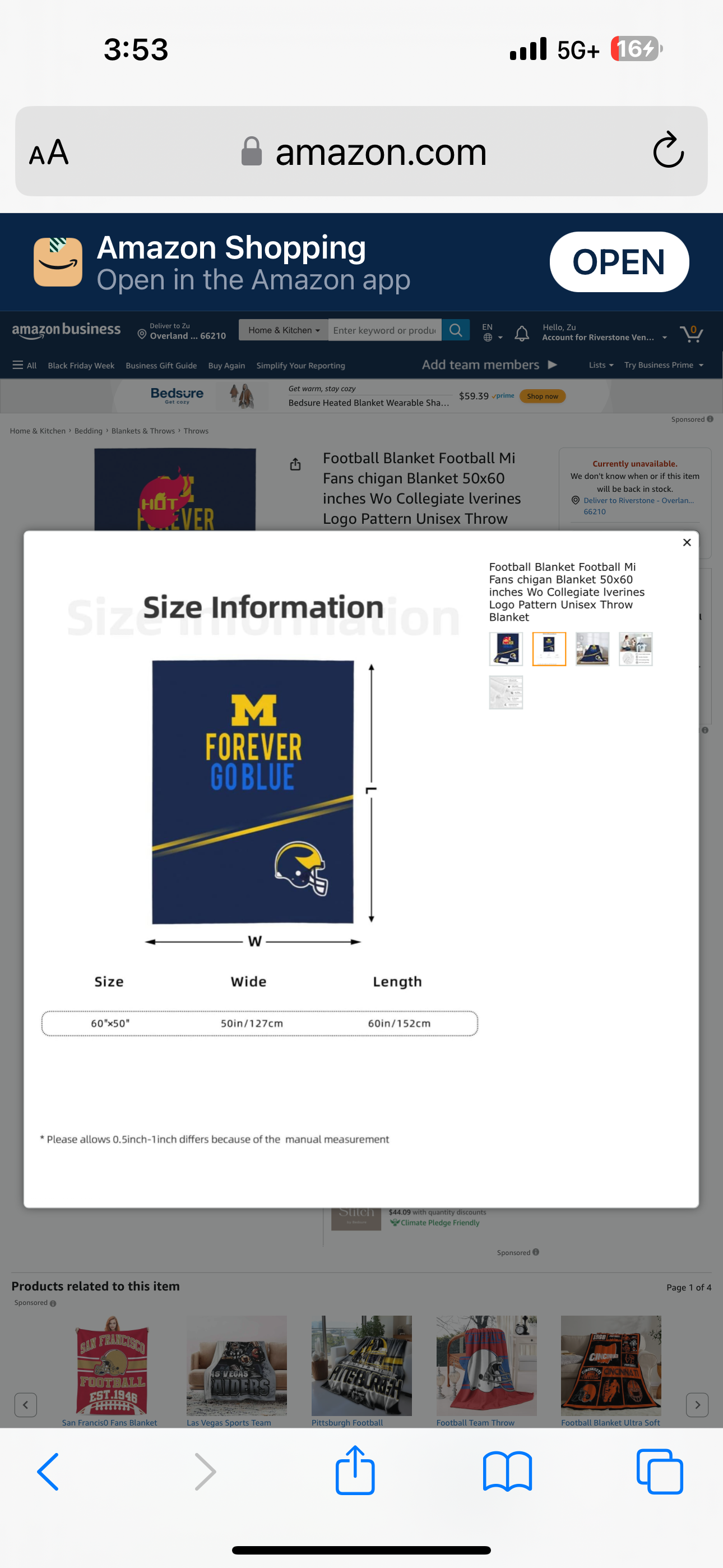 Michigan Football Fleece Blanket