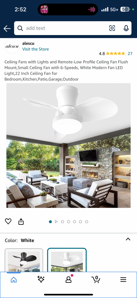 Ceiling Fans with Lights and Remote-Low Profile Ceiling Fan Flush Mount