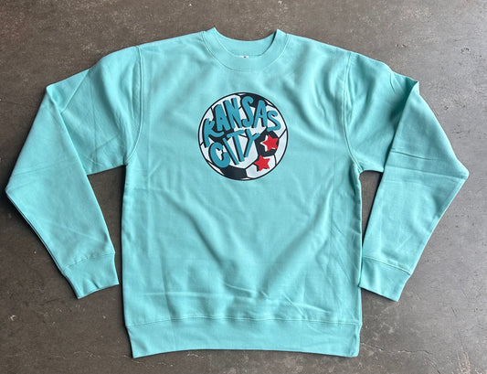 KC Soccer Ball - Kansas City Sweatshirt (Teal)