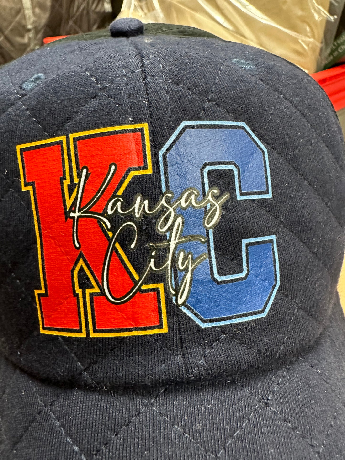 Kansas City Football & Baseball Cap (Quilted Navy)