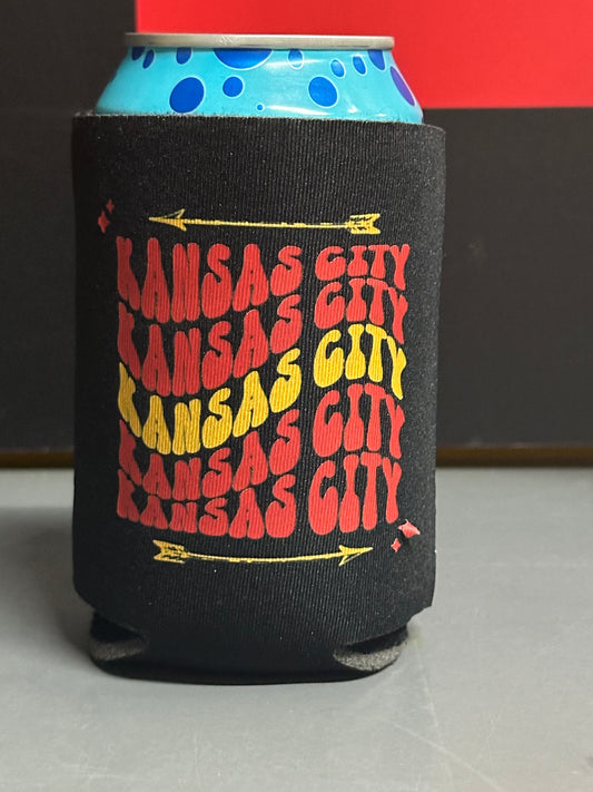 Groovy Kansas City - Black Can Cooler Koozie