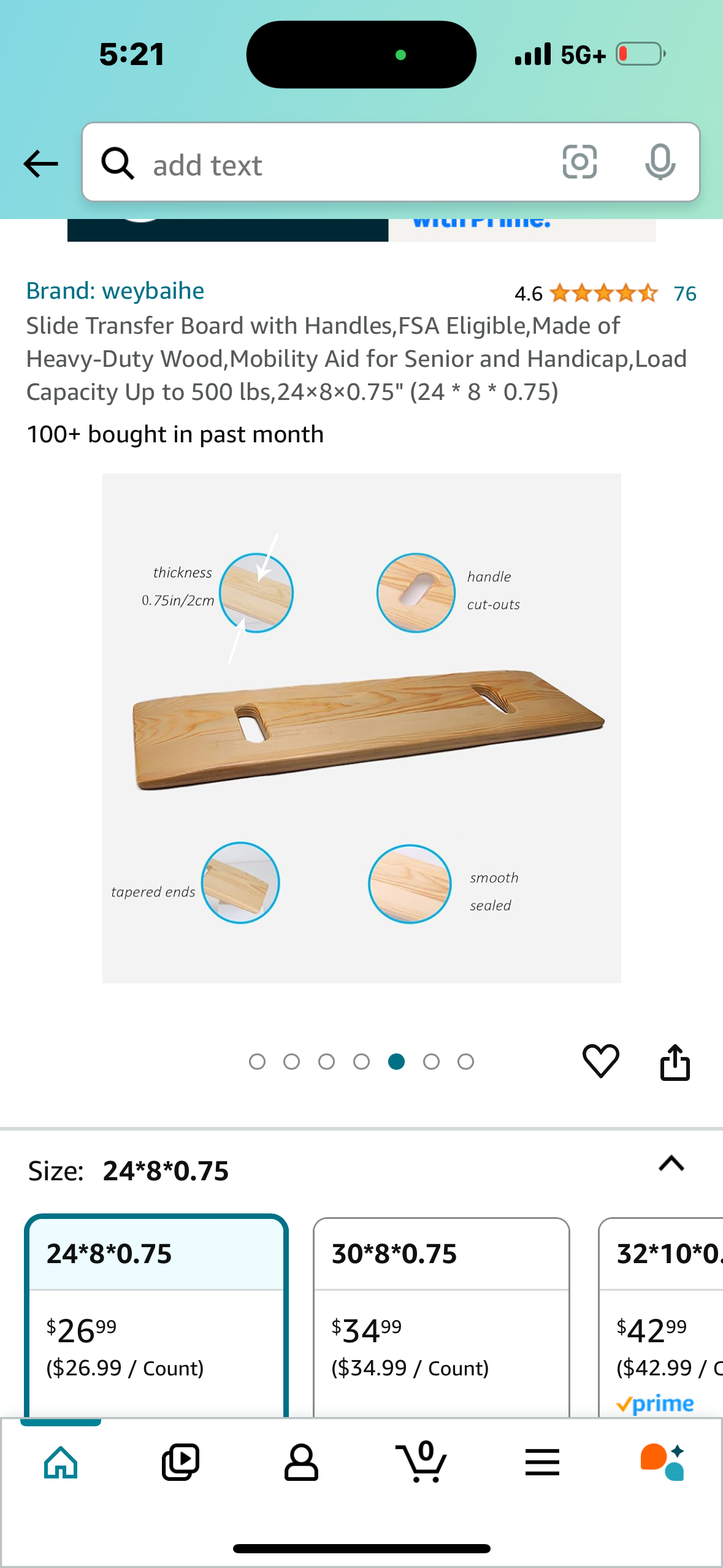 Slide Transfer Board with Handles