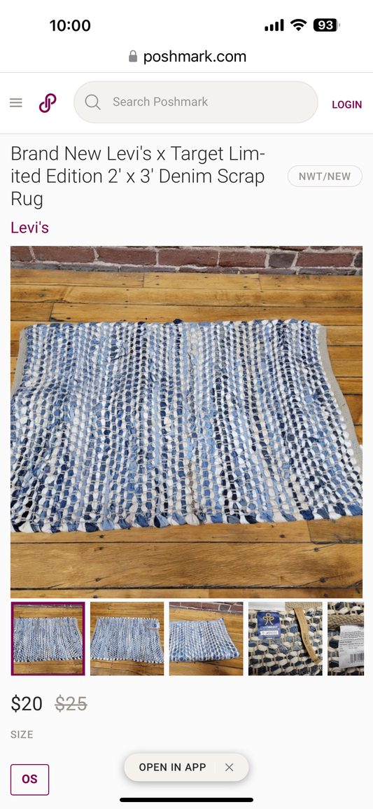 Levi’s x Target Cotton Rug (Blue Weave)