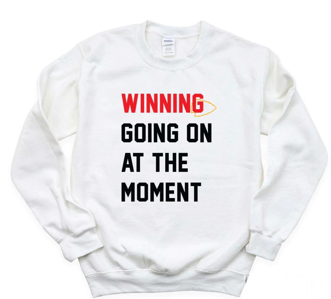 Winning At The Moment Sweatshirt - White