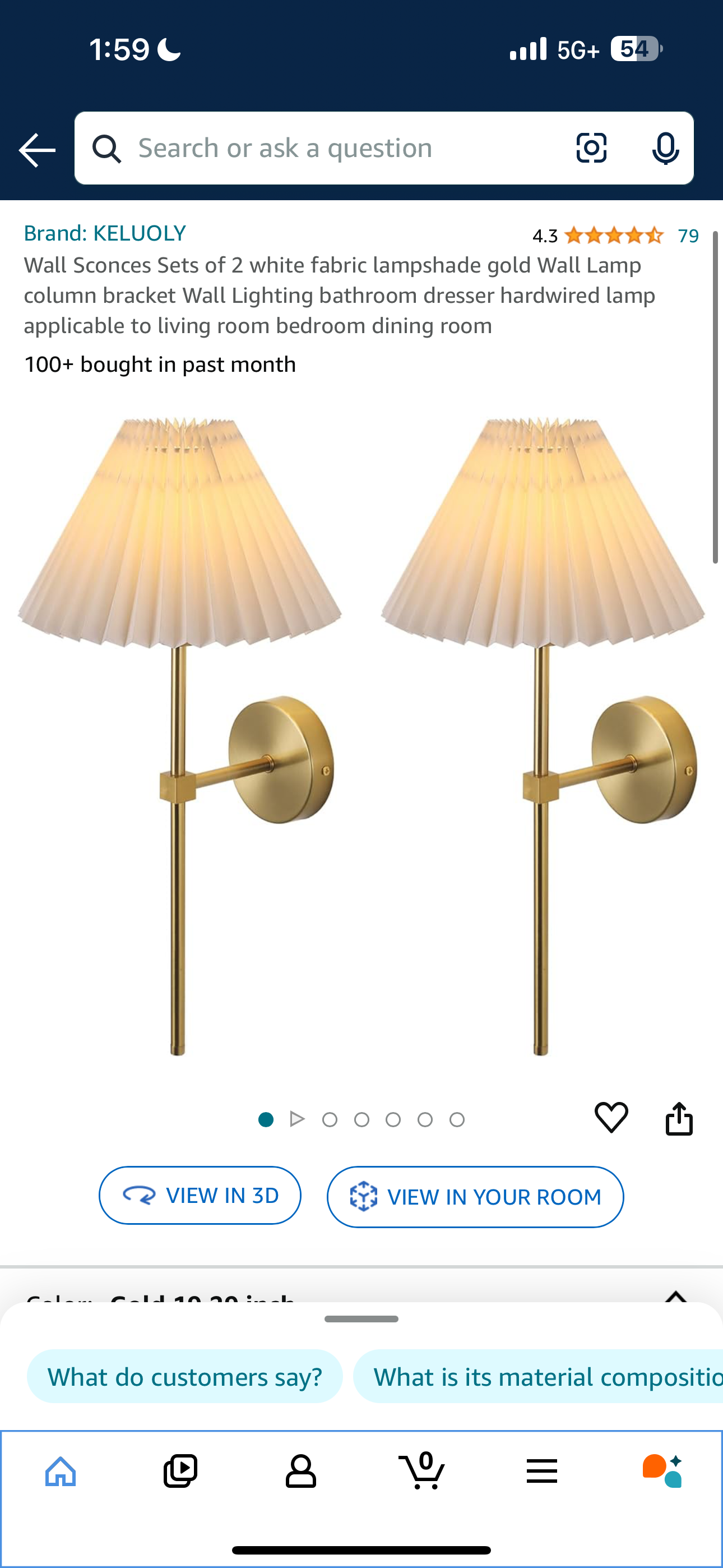 Set of Two Wall Sconces