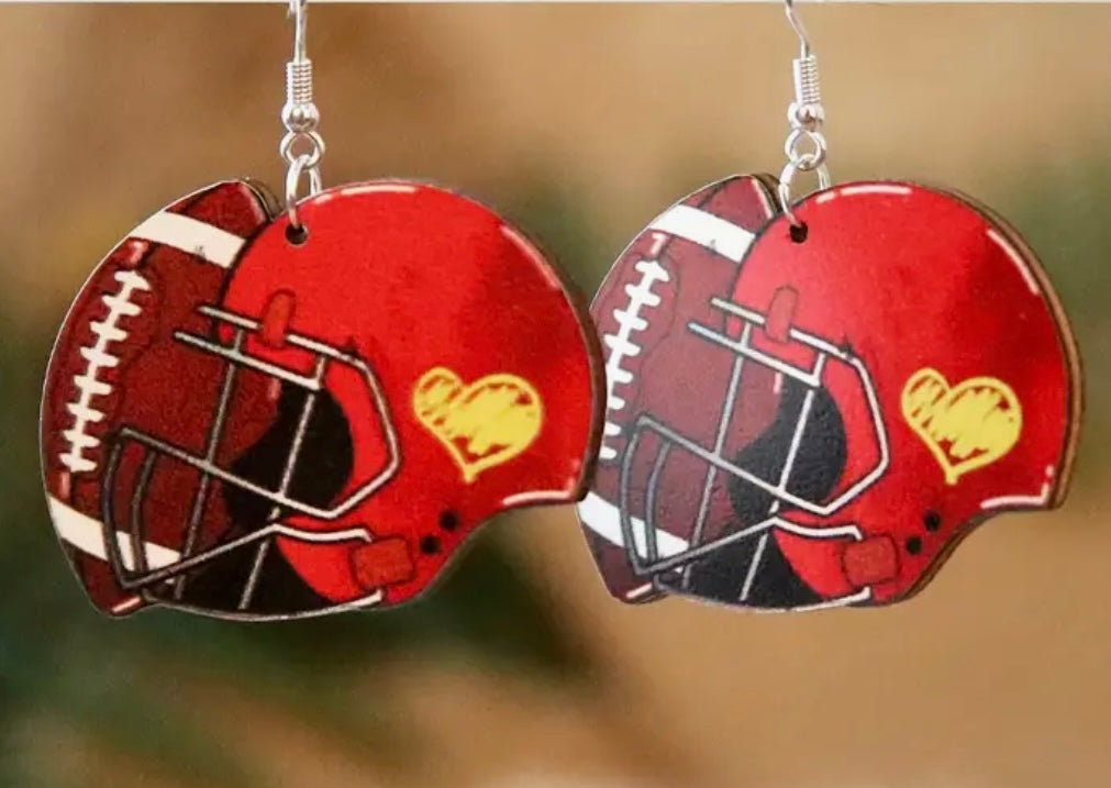 KC Chiefs Helmet Earrings