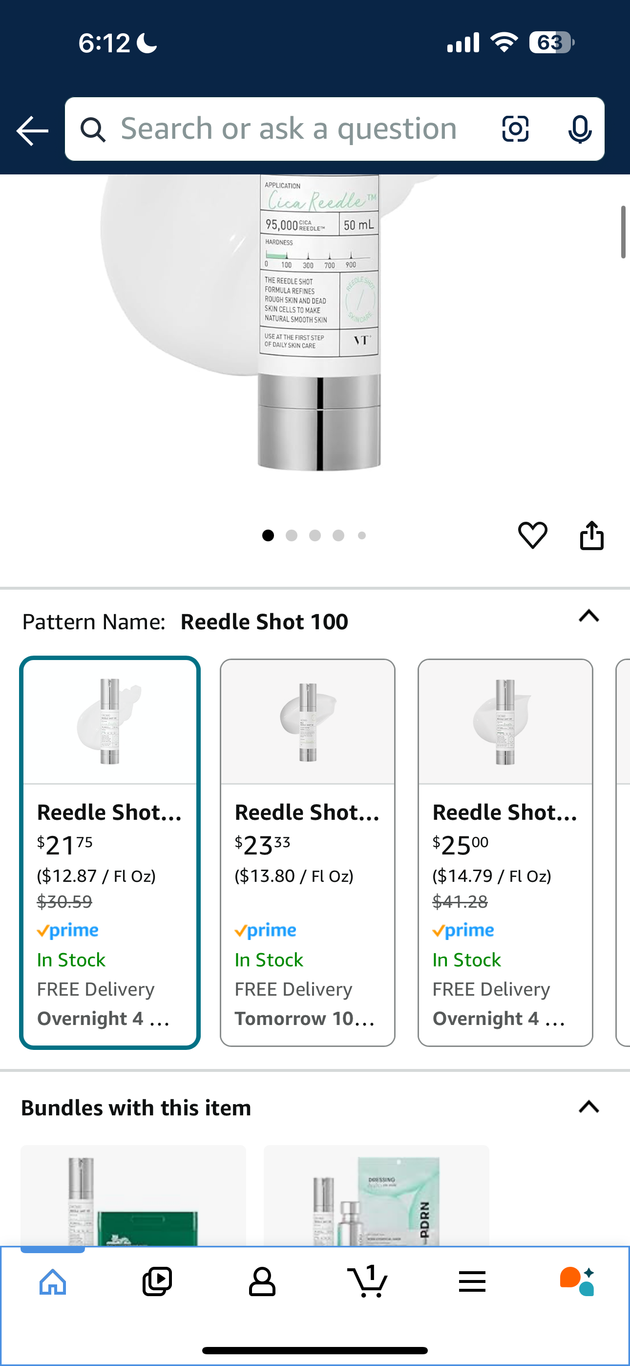 VT COSMETICS CICA Reedle Shot 100, Daily Night Exosome, Microneedling Serum, Centella Asiatica, Hyaluronic Acid, Exfoliation, Soft Skin, Regeneration, Glass Skin, Korean Skin Booster 1.69Fl Oz (50ml)