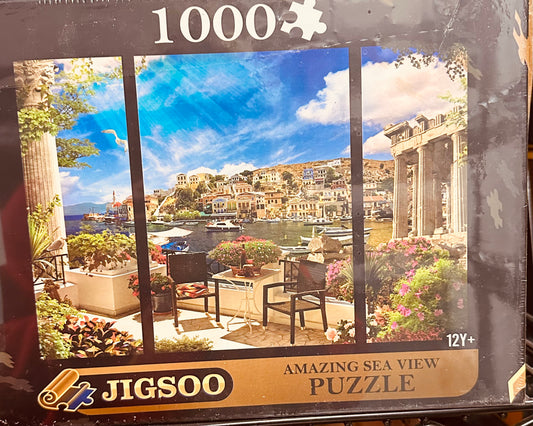 1000 Piece Puzzle for Adults - Innovative Canvas Jigsaw Puzzles for Adults with Savers Pack Included, 4 Clips for Up Hanging and Back Lettering for Easy Sorting - Adult Puzzles 1000 Pieces Large