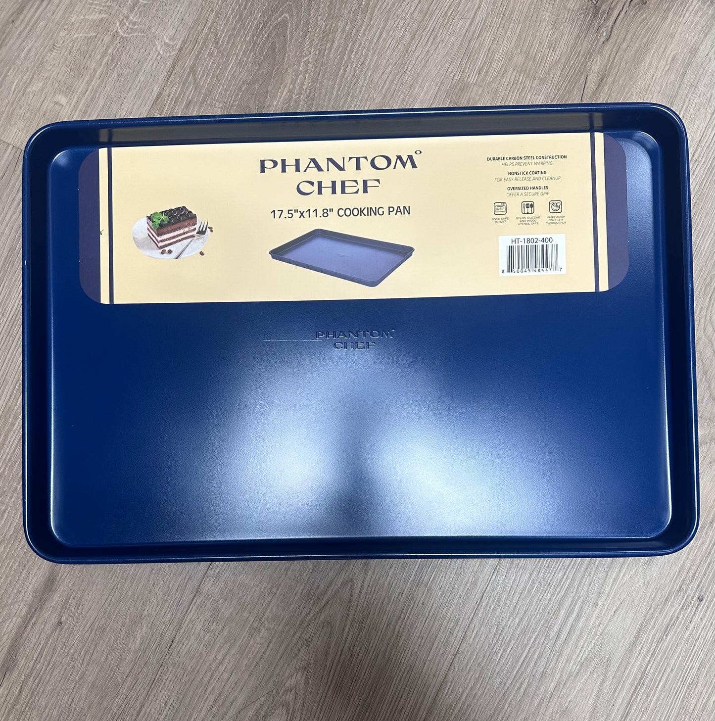 Phantom Chef - 1/2 Sheet Pan 17.5x11.8” Durable Carbon Steel Construction Nonstick Coating