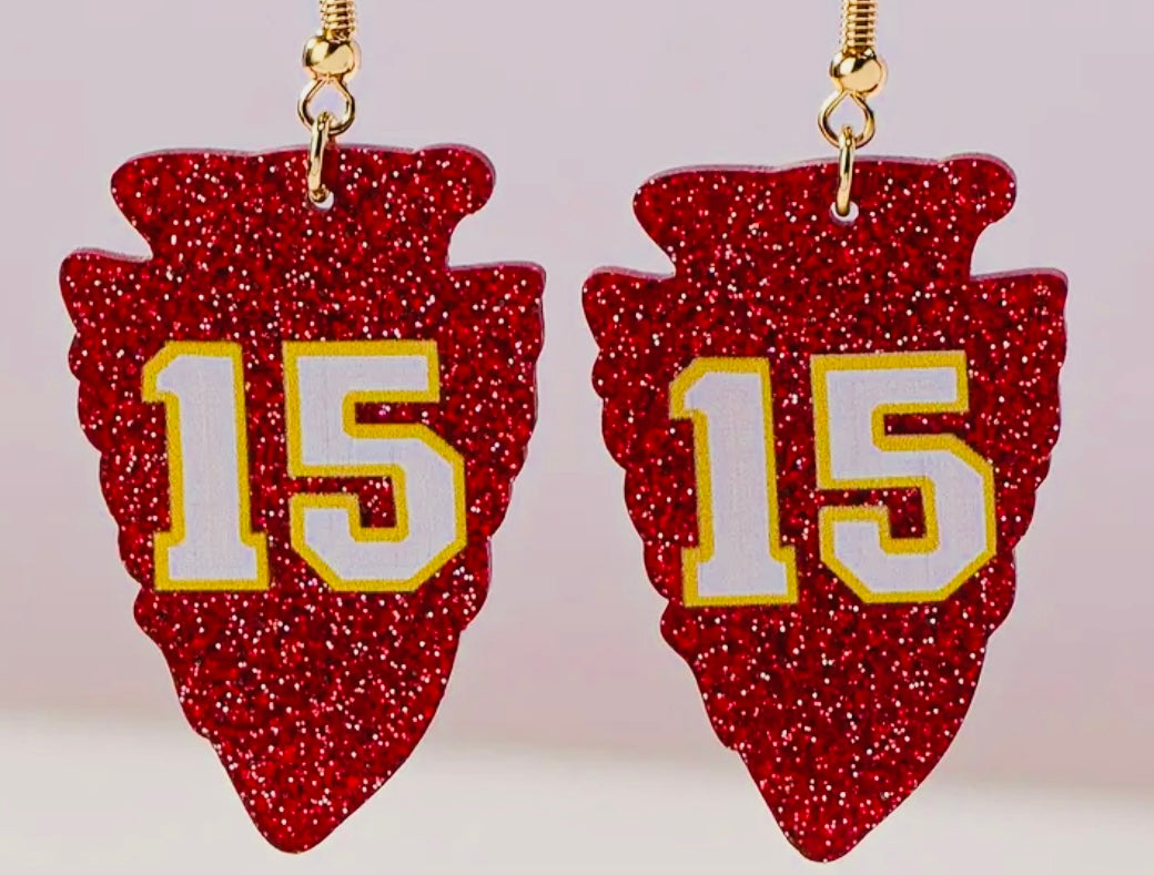 Chiefs 15 Earrings