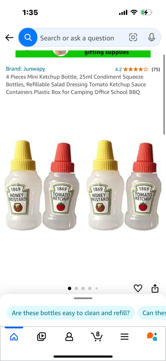 4 Pieces Mini Ketchup Bottle, 25ml Condiment Squeeze Bottles, Refillable Salad Dressing Tomato Ketchup Sauce Containers Plastic Box for Camping Office School BBQ