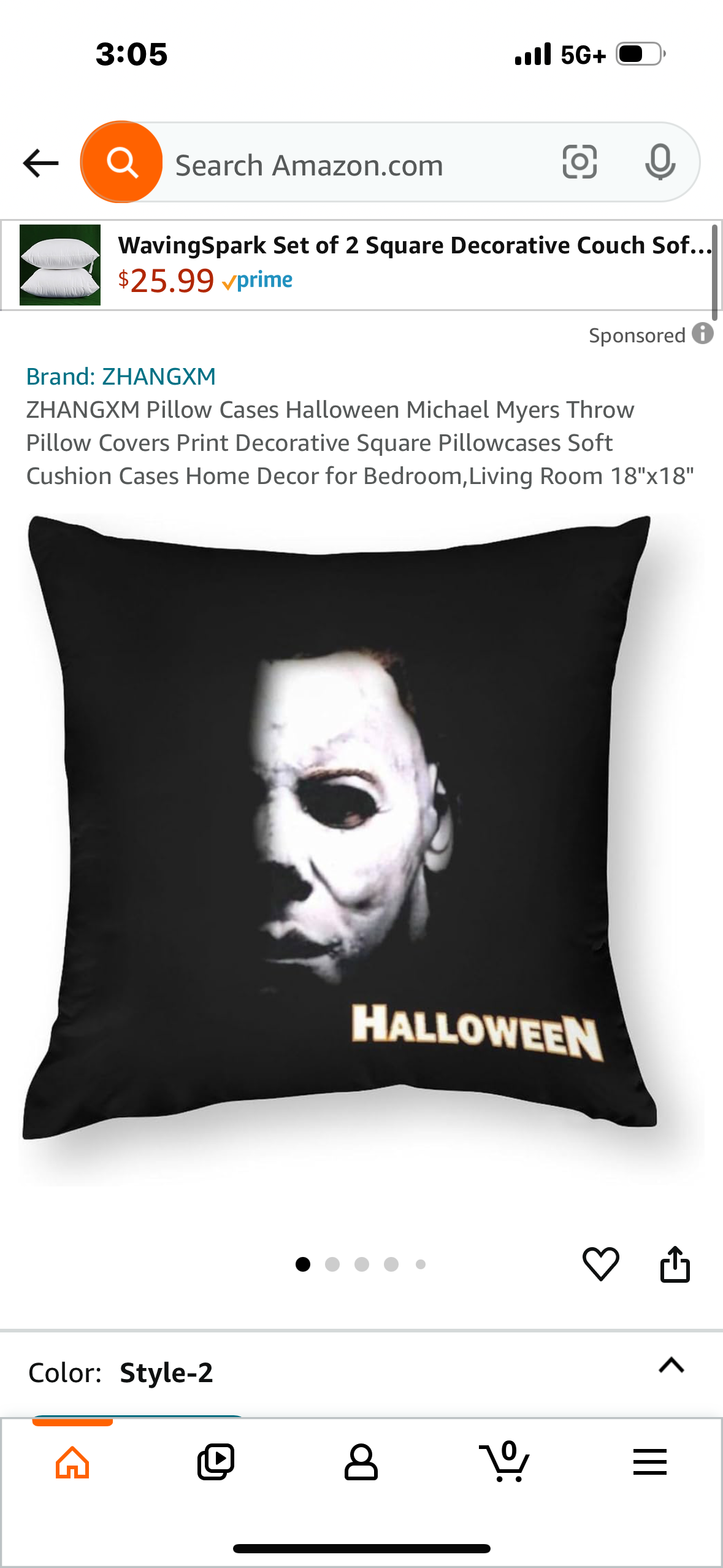 Pillow Cases Halloween Michael Myers Throw Pillow Covers Print Decorative Square Pillowcases Soft Cushion Cases Home Decor for Bedroom,Living Room 18"x18