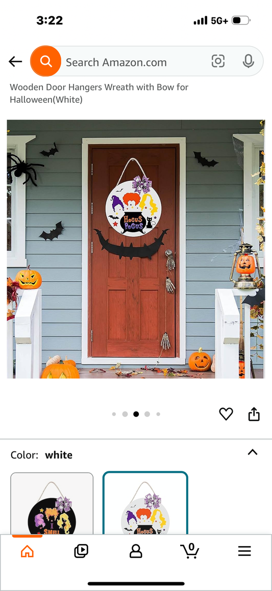 Halloween Wooden Door Sign, Halloween Wreath Hocus Pocus Door Sign for Front Door Hocus Pocus Decorations, Wooden Door Hangers Wreath with Bow for