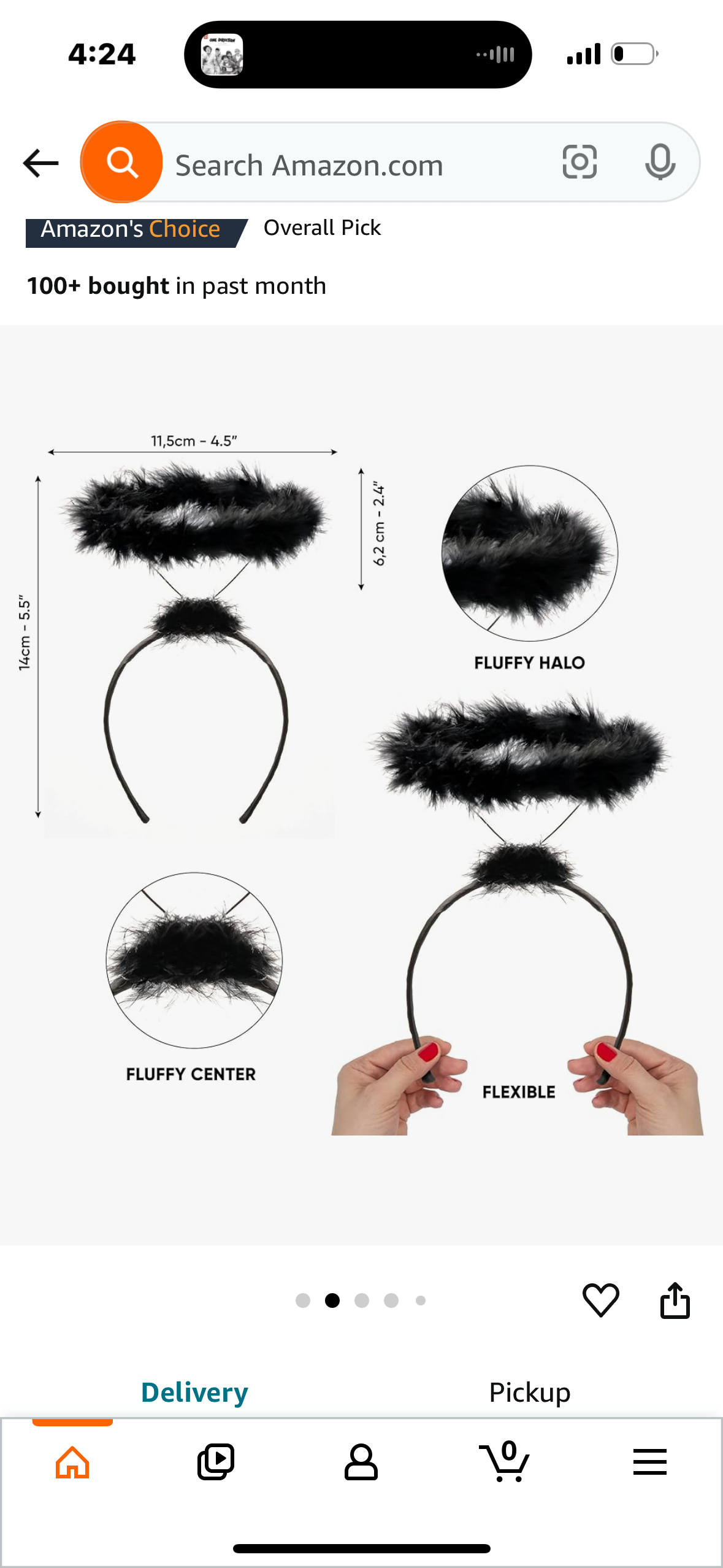 Funcredible Angel Halo Headband - Black Feather Accessory for Adults, Teens and Kids - Angel Costume Headwear