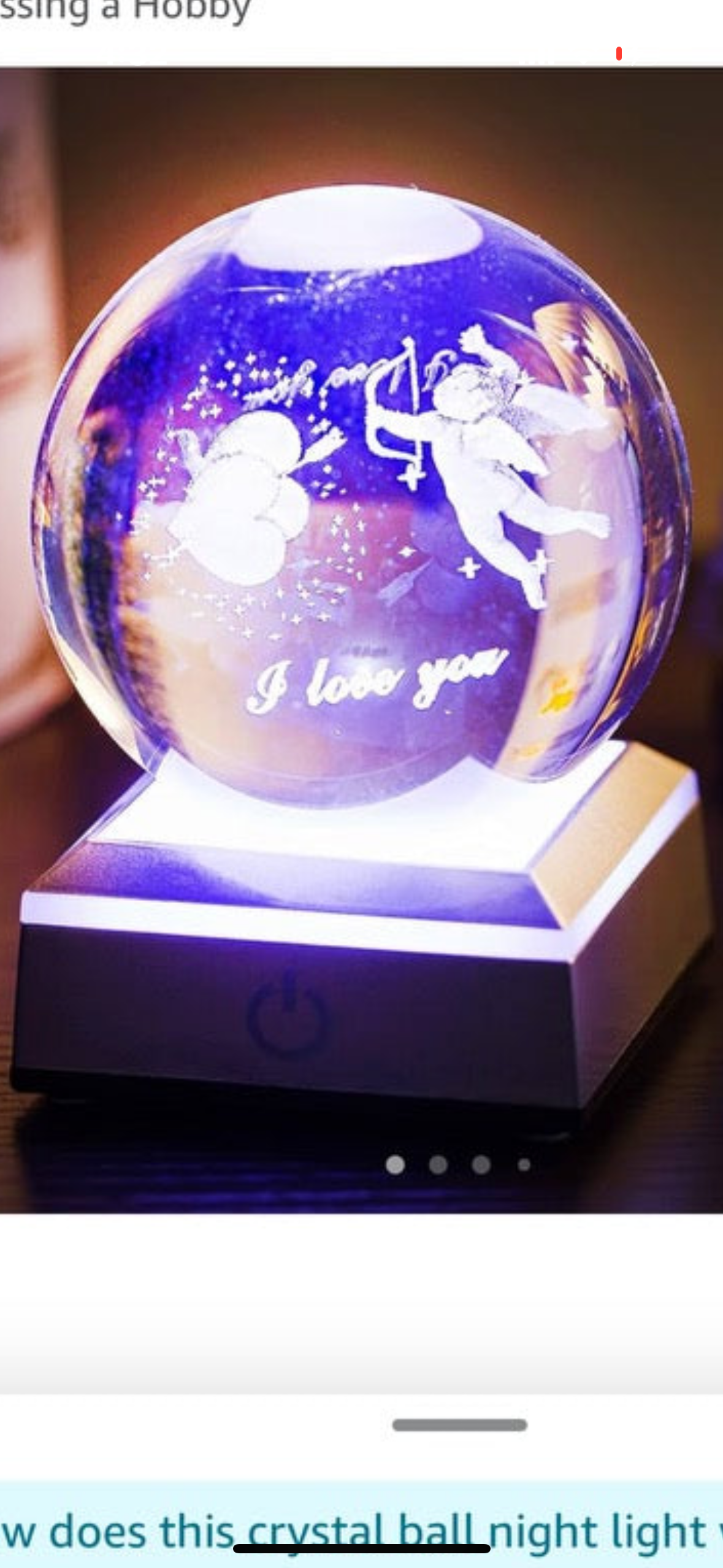 Crystal Ball Night LIght