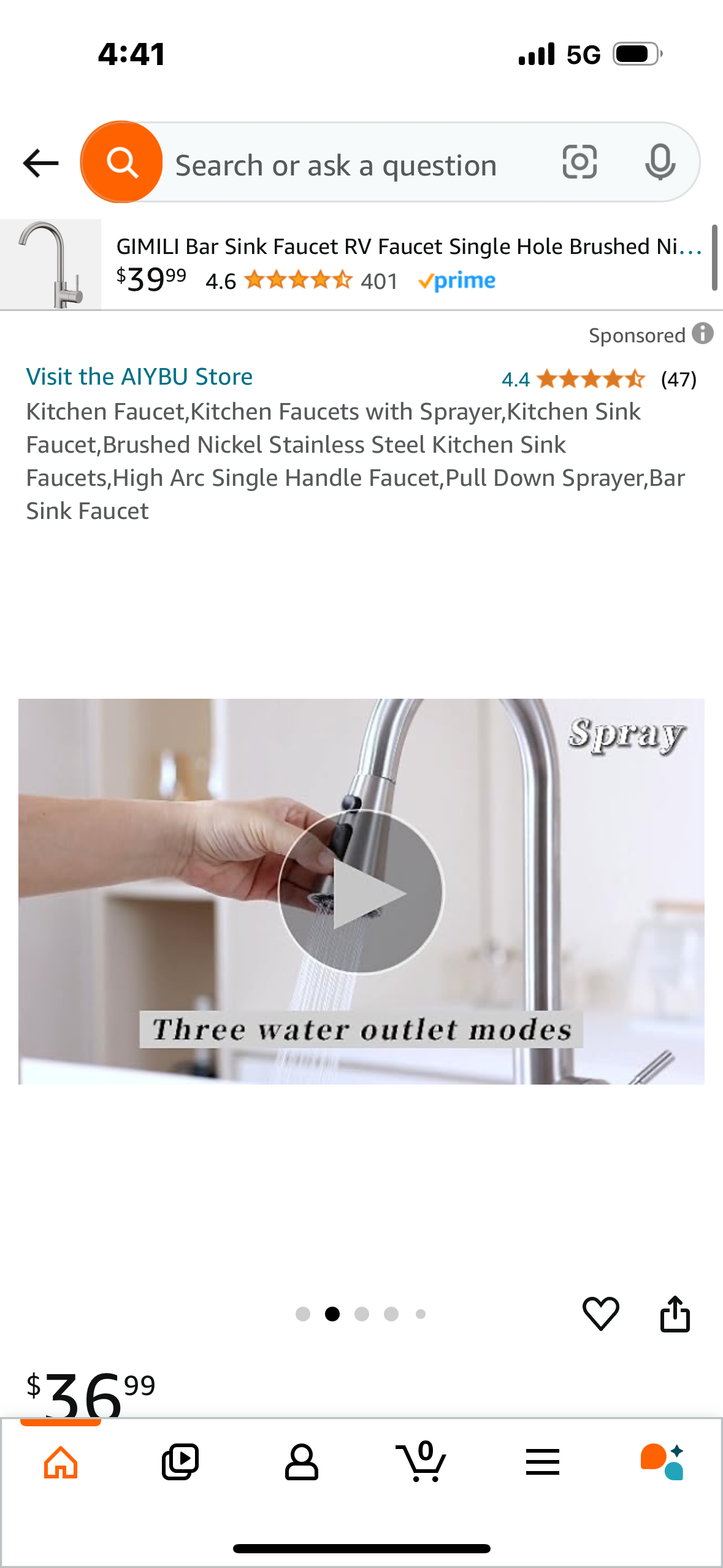 Kitchen Faucet,Kitchen Faucets with Sprayer,Kitchen Sink Faucet,Brushed Nickel Stainless Steel Kitchen Sink Faucets,High Arc Single Handle Faucet,Pull Down Sprayer,Bar Sink Faucet