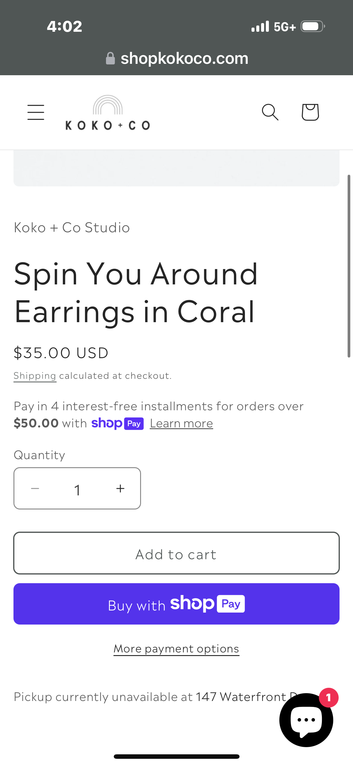 Spin You Around Earrings in Coral