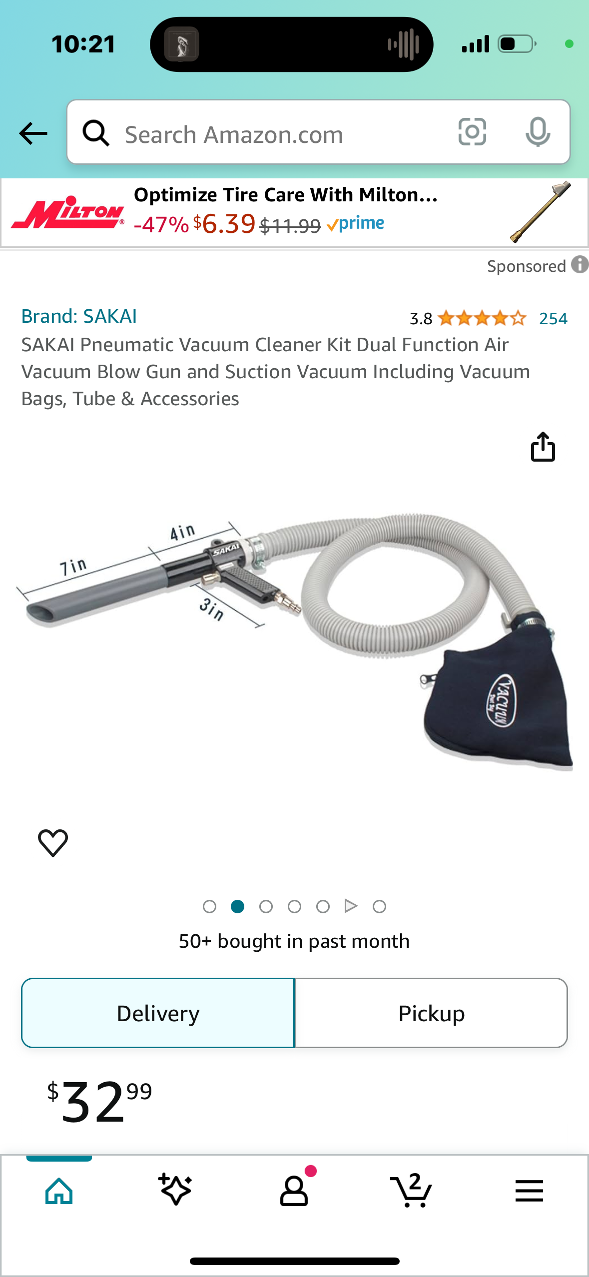 SAKAI Pneumatic Vacuum Cleaner Kit