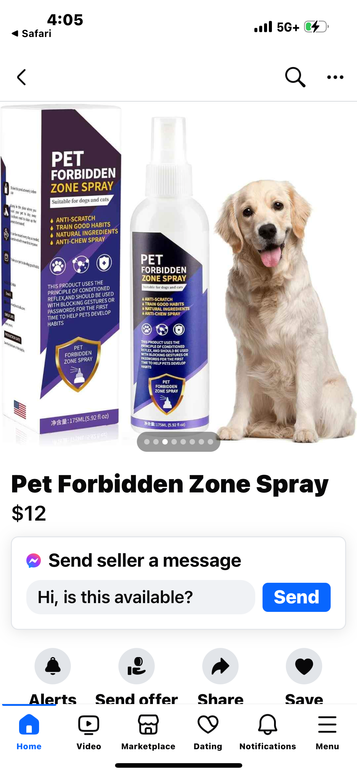 Pet Restricted Area Spray & Cat, Dog Training & Behavior Aids to Stop Chewing, Cat and Dog Pee Deterrent Repellent Spray Indoor