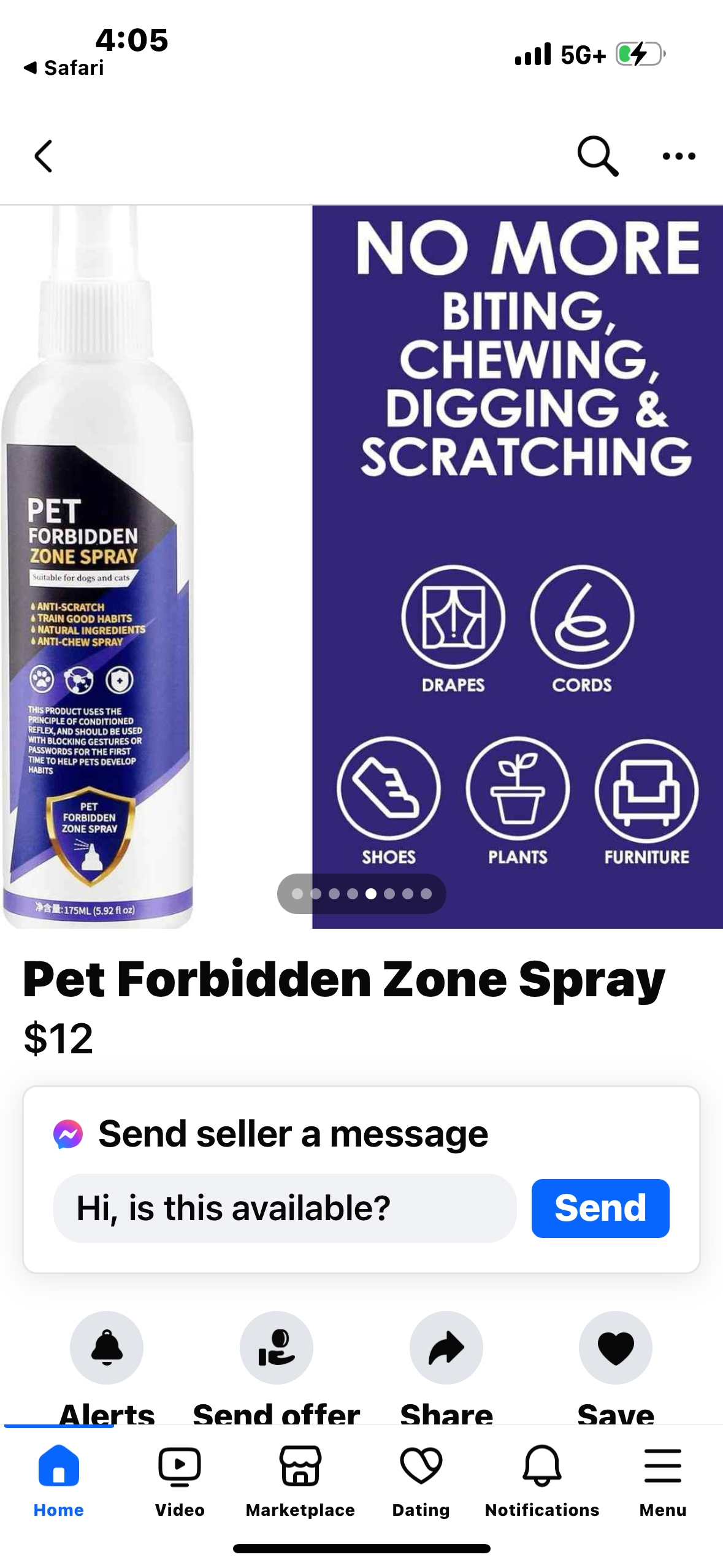 Pet Restricted Area Spray & Cat, Dog Training & Behavior Aids to Stop Chewing, Cat and Dog Pee Deterrent Repellent Spray Indoor